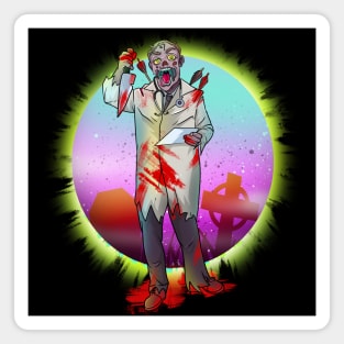 Undead Doctor Zombie Magnet